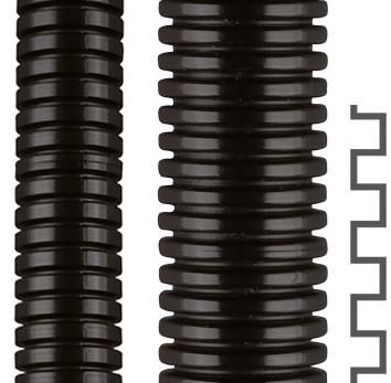 Flexa 10236202010 ROHRflex PA12 AD13 10.0x13.0mm black solid plastic corrugated hose