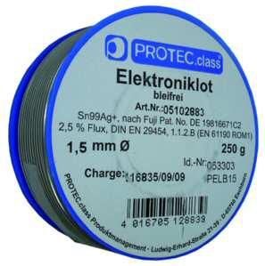 PROTEC.class 05102883 Soldering material PELB15 (250 g) Electronic solder lead-free 1.5mm