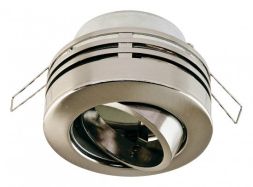 EVN 753613 round black chr sat. GX5.3 max.50W 12V recessed ceiling spotlight