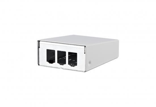 METZ CONNECT for 3xRJ45 modules AP pure white surface-mounted housing, 130861-0302-E