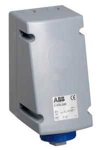ABB Stotz-Kontakt 316RL6W, surface-mounted wall socket, 16 A 6h, IP67, 3P+E, 380-415 V, 50+60Hz, red, 2CMA168466R1000