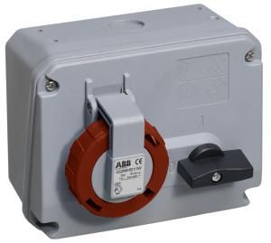 ABB Stotz-Kontakt 463MHS6W Switchable wall socket 63 A 6h, IP67, 3P+N+E