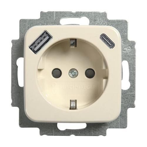 Busch-Jaeger 2CKA002011A6295 20 EUCB2USBAC-212 A+C USB socket SCHUKO