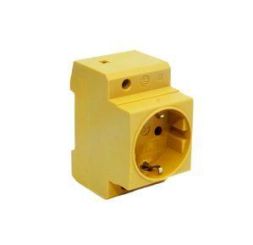 Pollmann 6334788 yellow distribution built-in socket