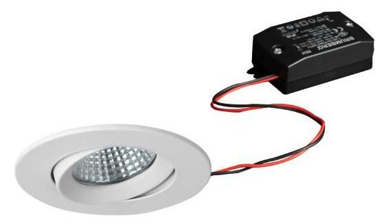 Brumberg 38453073 230V AC 6W 3000K white LED recessed ceiling spotlight