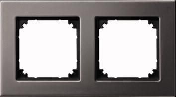 MERTEN 475214 metal frame 2-way rhodium grey