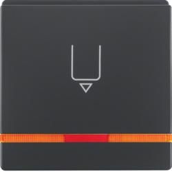 Berker 16406086 Hotelcard switch attachment with print and orange lens anthracite including Berker Q.1