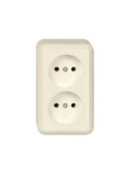 ELSO ELG395900 socket 2-way 16A without SK CONTURA pearl white