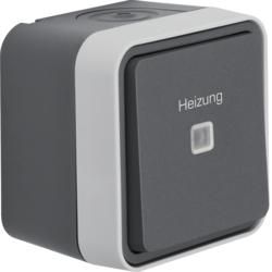 Berker 35663505 control changeover switch with imprint 'Heating' AP grey/light grey matt Berker W.