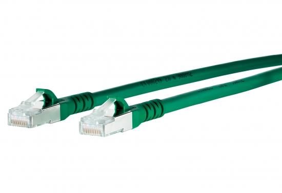 METZ CONNECT ISO/IEC 10G AWG26 2xRJ45 green 10.0m patch cable Cat6A, 130845A055-E