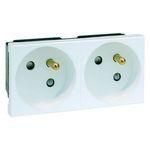 Hochköpper 00414841 B 6272.02 EMS SI WI 2-way pure white socket