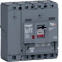 Hager HMS161GC h3+ P160 4P4D 160A 50kA circuit breaker