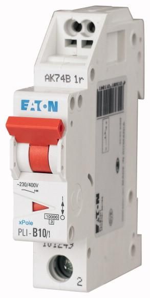 Eaton PLI-B10/1 miniature circuit breaker, 10A, 1p, B-char, 101249