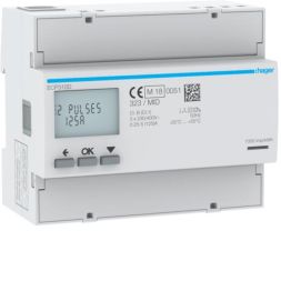 Hager ECP310D 3-phase direct 125A 6M S0 MID energy meter