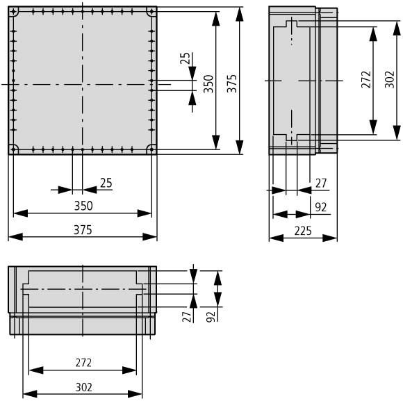 Eaton CI44-S60-400/3-1XNH2 HS 400A 3-pole distribution housing, 194581