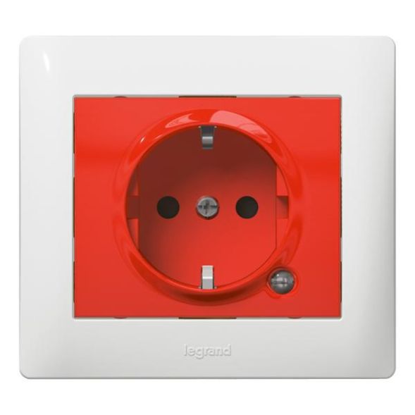 Legrand 771046 socket illuminated Galea, (red)