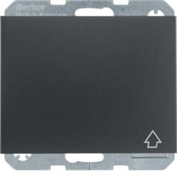 Berker 6765777106 Socket with protective contact pin and hinged cover anthracite, matt Berker K.1