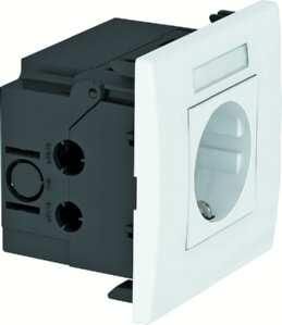 OBO Bettermann SDE-RW D0RW1B Module 45 1-way pure white socket unit, 6119421