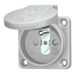 Mennekes 11160 16A 2-pole +E 230V grey wall socket SCHUKO