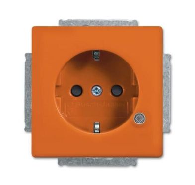 Busch-Jaeger 20 EUCBL-14-84 SCHUKO® socket insert, with LED control light orange RAL 2004
