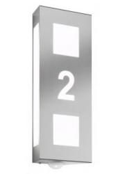 CMD outdoor wall light Aqua Trilo with house number and motion detector 26/HN/BM