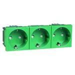 Hochköpper 00518411 D 6213.42 EMS SI 3-way green socket SCHUKO