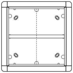 Ritto 1883530 surface-mounted frame 4 module slots square, titanium
