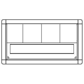 Ritto 1885230 letterbox frame 1 WE, titanium