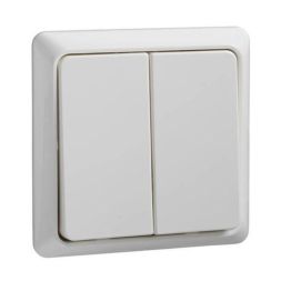 ELSO 506354 42V/1A flat RENOVATION pure white double button