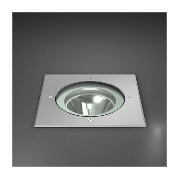 RZB 641302.000 26W 3000K 245x245 10° swivel stainless steel LED recessed floor spotlight