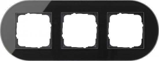 Gira 0213135 3-way black cover frame