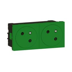 Legrand 077162L Mosaic Link 2x 45° F/B gr socket