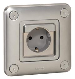 Legrand 077836 socket Soliroc child protection IP20, (chrome)