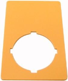 Eaton M22-XZK1-D99 sign, EMERGENCY STOP, H x W = 50 x 33 mm, yellow, EMERGENCY STOP, 121089