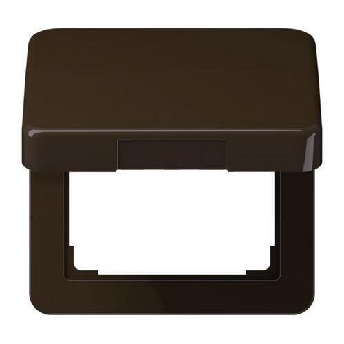 Jung CD590BFKLBR hinged cover with return spring, thermoplastic, CD series, brown