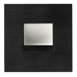 Ledxon 7008209 EDOS 1.5W 80lm 3000K 100° black square LED recessed wall light LB23