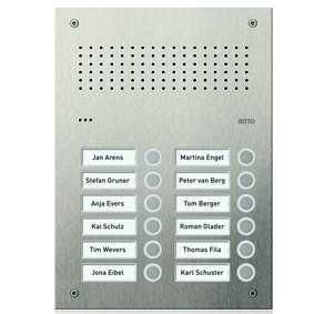 Ritto RGE1812325 Acero pur stainless steel door station audio, 12 WE, stainless steel