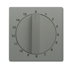 Busch-Jaeger 1770-803-103 Central plate, with rotary knob, with print grey metallic