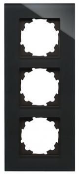 Kopp 405505007 3-way HK07 black glass cover frame
