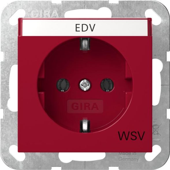 Gira 4457108 BSF WSV System 55 rt socket SCHUKO