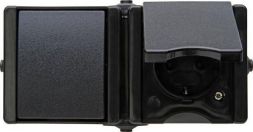 Kopp 139405000 proAQA horizontal black on/off switch