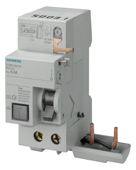 Siemens 5SM2326-0 63/0.03A 2-pole 230V type AC FI-Block