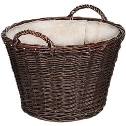Siena Garden 01015.5/L wicker basket S, Ø 35x24 cm jute insert, 2 handles