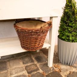 Siena Garden 01015.5/L wicker basket S, Ø 35x24 cm jute insert, 2 handles