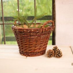 Siena Garden 01015.5/L wicker basket S, Ø 35x24 cm jute insert, 2 handles