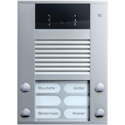 TCS AVD95040-0010 Series AVD IP Bold 4 buttons AP silver video outdoor station