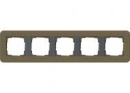 Gira 0215426 cover frame 5f Gira E3 Umbra/Anthracite