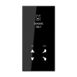 Jung SOLS7522SWPL cover 1-way, shavers only, Duroplast, LS series, black