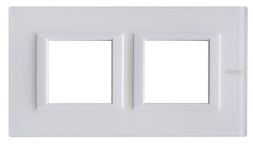 Bticino HA4802M2HVBB frame 2-way horizontal white glass, (white)