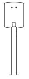 ABL Sursum 100000237 POLE Slim for two wallboxes eM4 Twin Stele